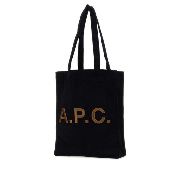 A.P.C. Midnight Blue Corduroy Lou Shopping Bag - Picture 2 of 2
